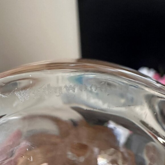 Wedgwood Devon Collection Glass Carafe Vintage Crystal Pitcher 40 oz Clear Rib - Picture 5 of 5